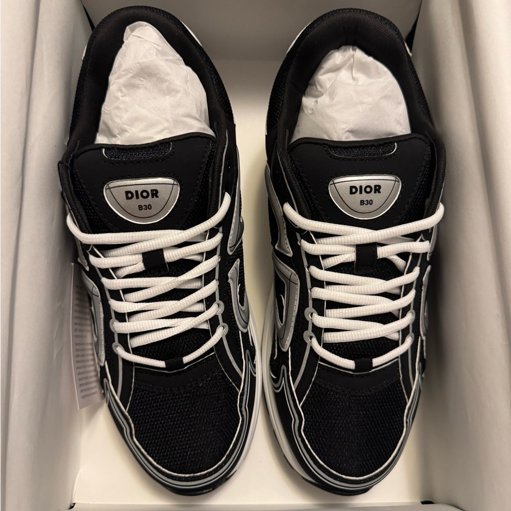 Dior B30 Men's Black and White Sneakers